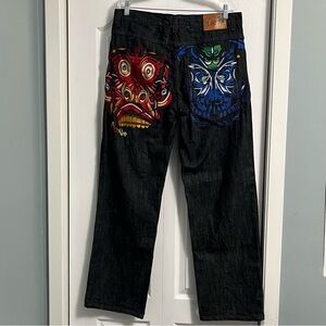 COOGI Vintage straight leg embroidered denim jeans men’s size 38 hip hop